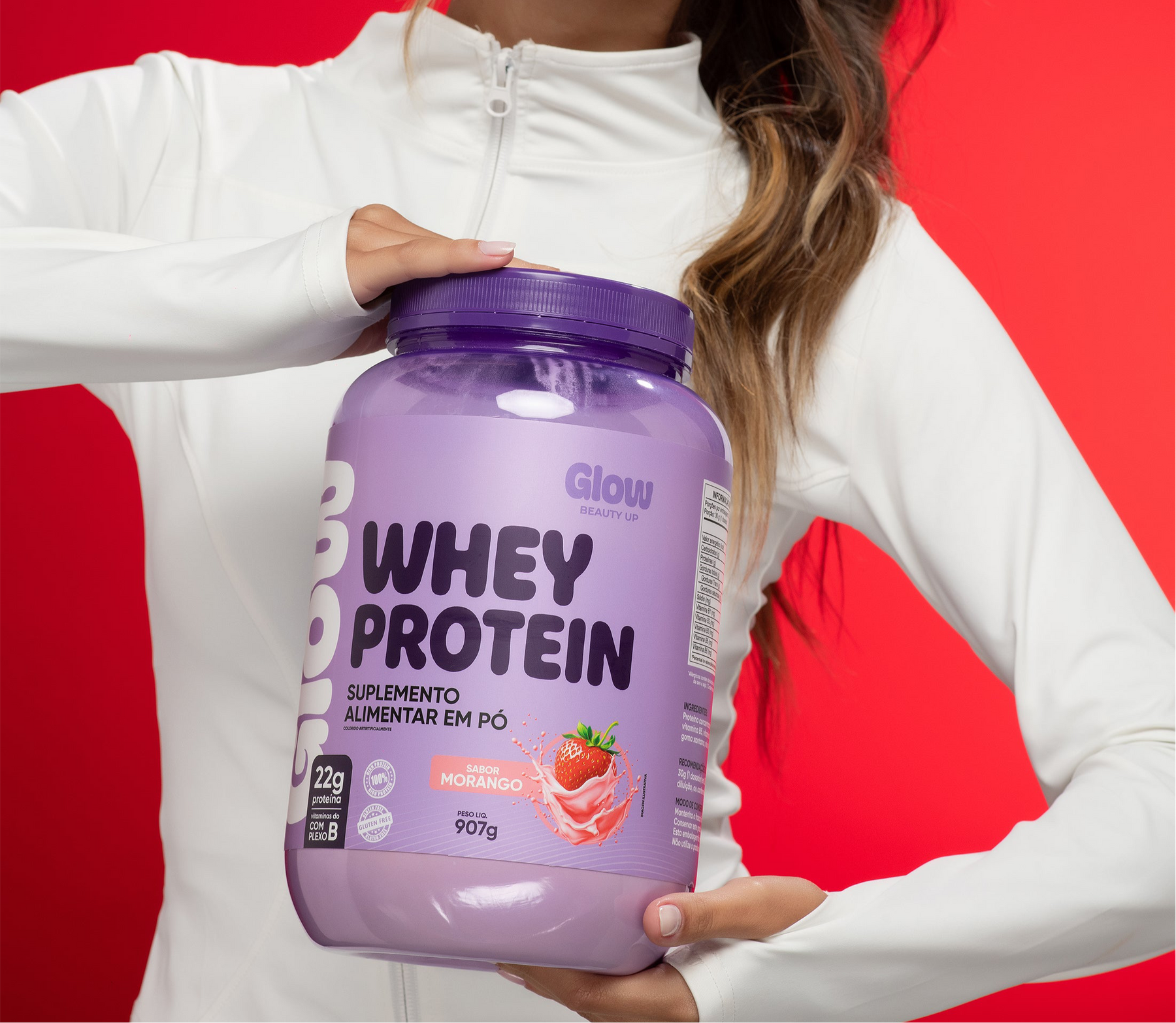 Whey Protein 907g Morango